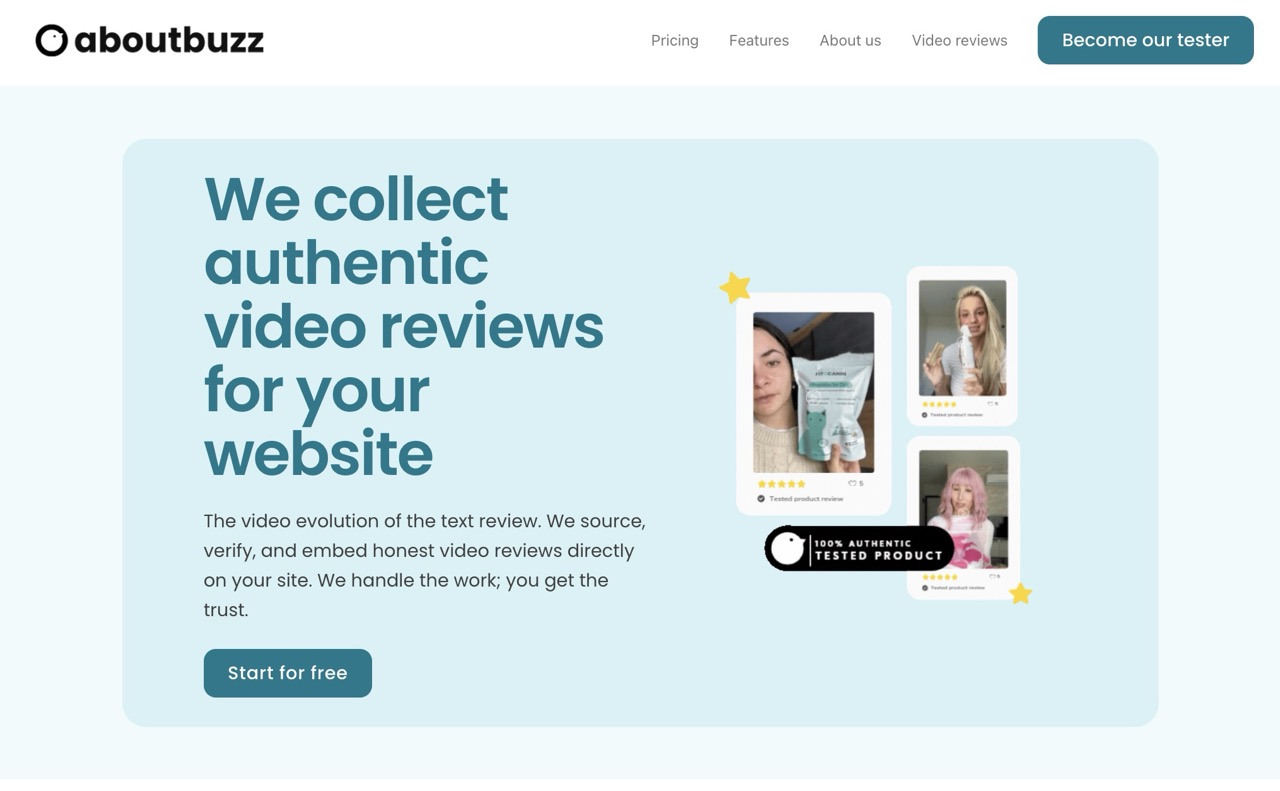 AboutBuzz video review platform