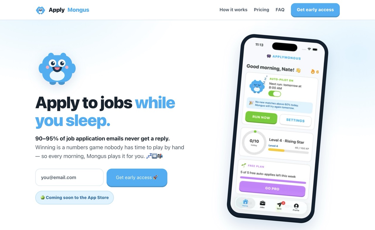 ApplyMongus iOS app